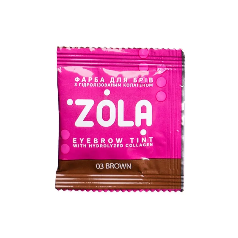 Фарба для брів ZOLA з колагеном у саше Eyebrow Tint With Collagen 03, 5ml