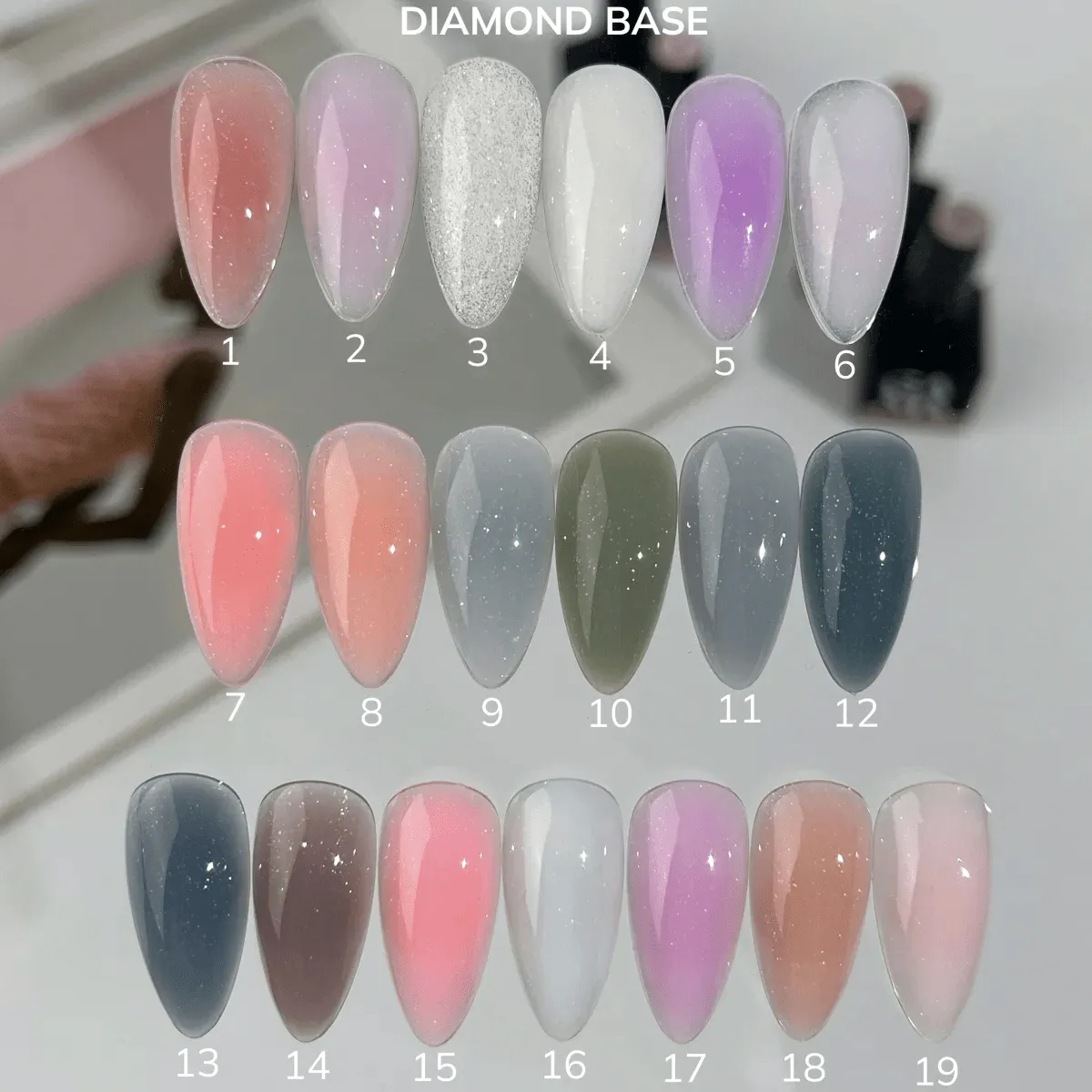 База GÉMELY ex GA&MA Diamond №4 белая с шиммером, 15 мл