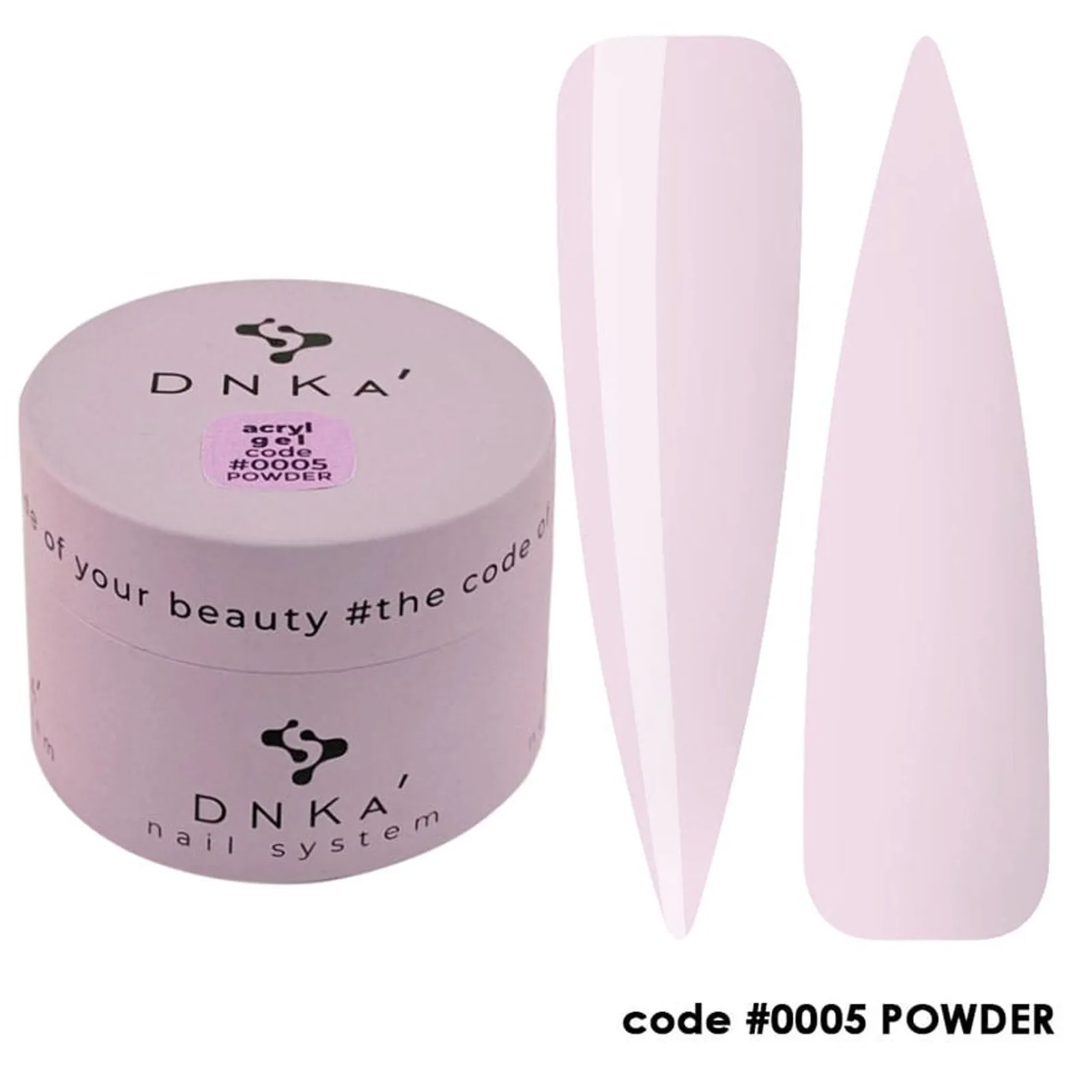 Акрил-гель DNKa №5 Powder рожевий, 30 ml
