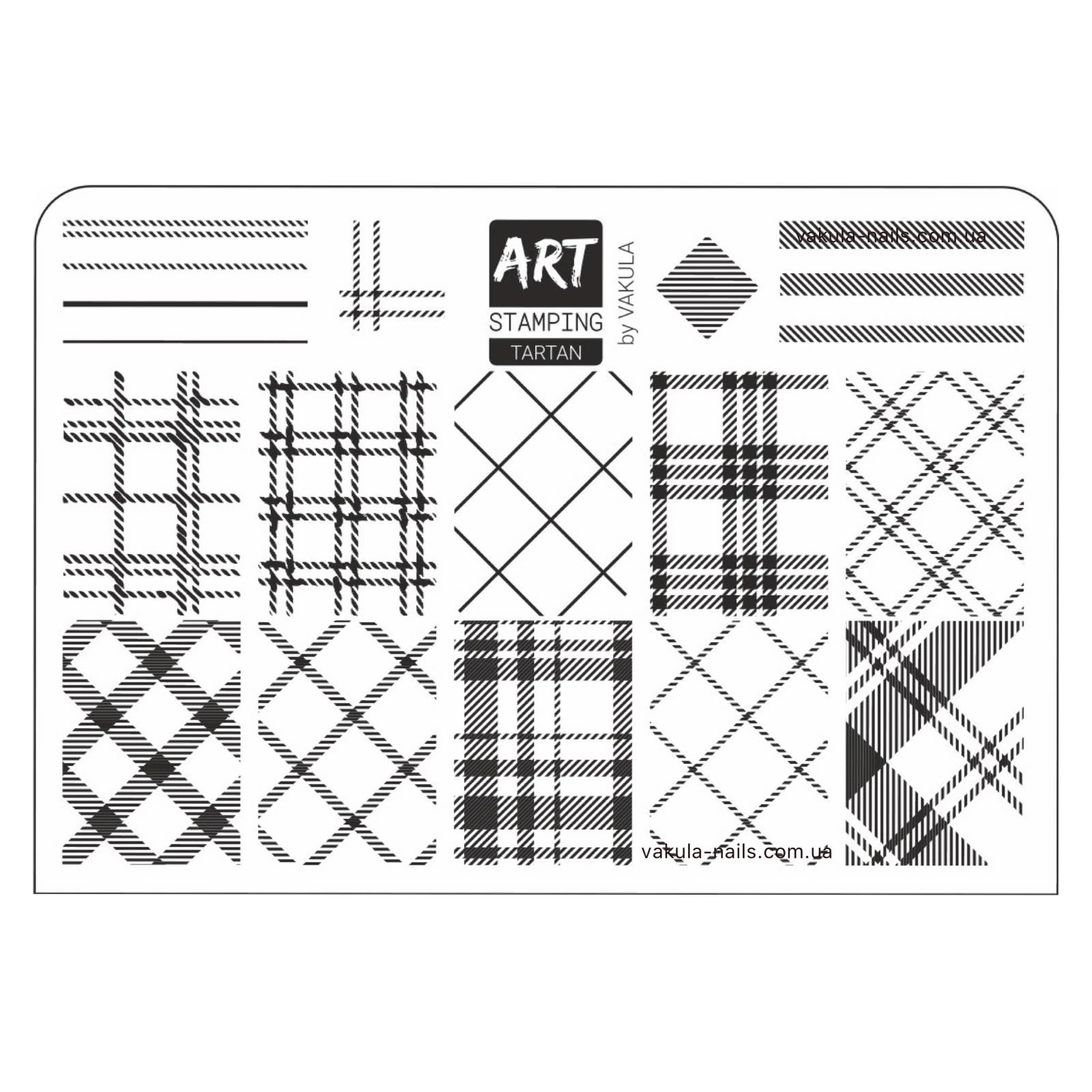 Пластина для стемпінгу Art Stamping (Тартан)