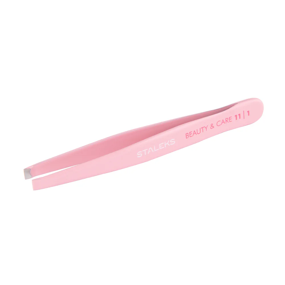 Пінцет для брів Staleks Beauty & Care 11 TYPE 1 (широкі прямі кромки)