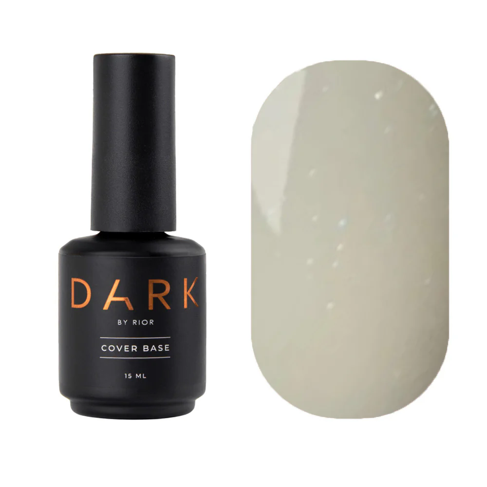 Dark Milk base Silver з шиммером, 15 мл, з пензлем