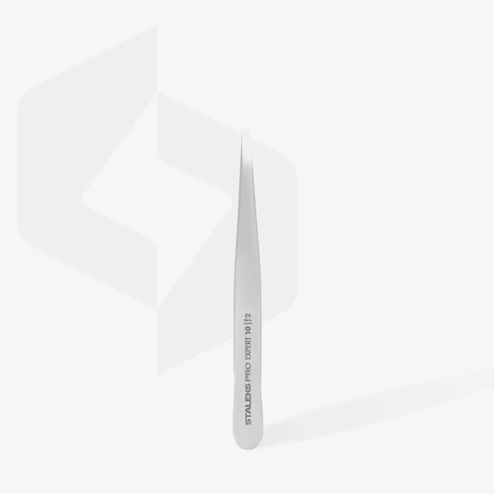 Пінцет для брів Staleks Expert 10 TYPE 2 (вузькі прямі кромки)