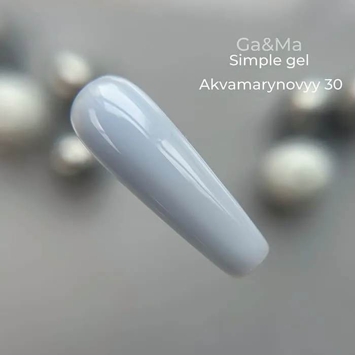 Гель GÉMELY ex GA&MA Simple gel №30 аквамариновый, 15 мл