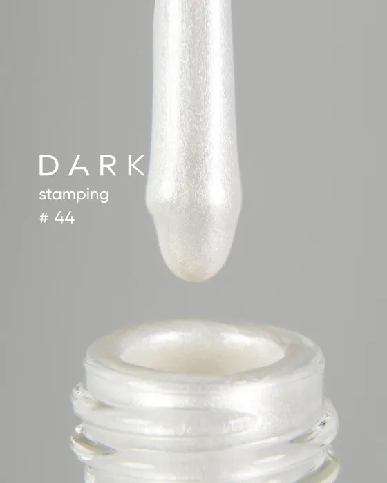 DARK Stamping polish №44, білий перламутровий, 8 мл