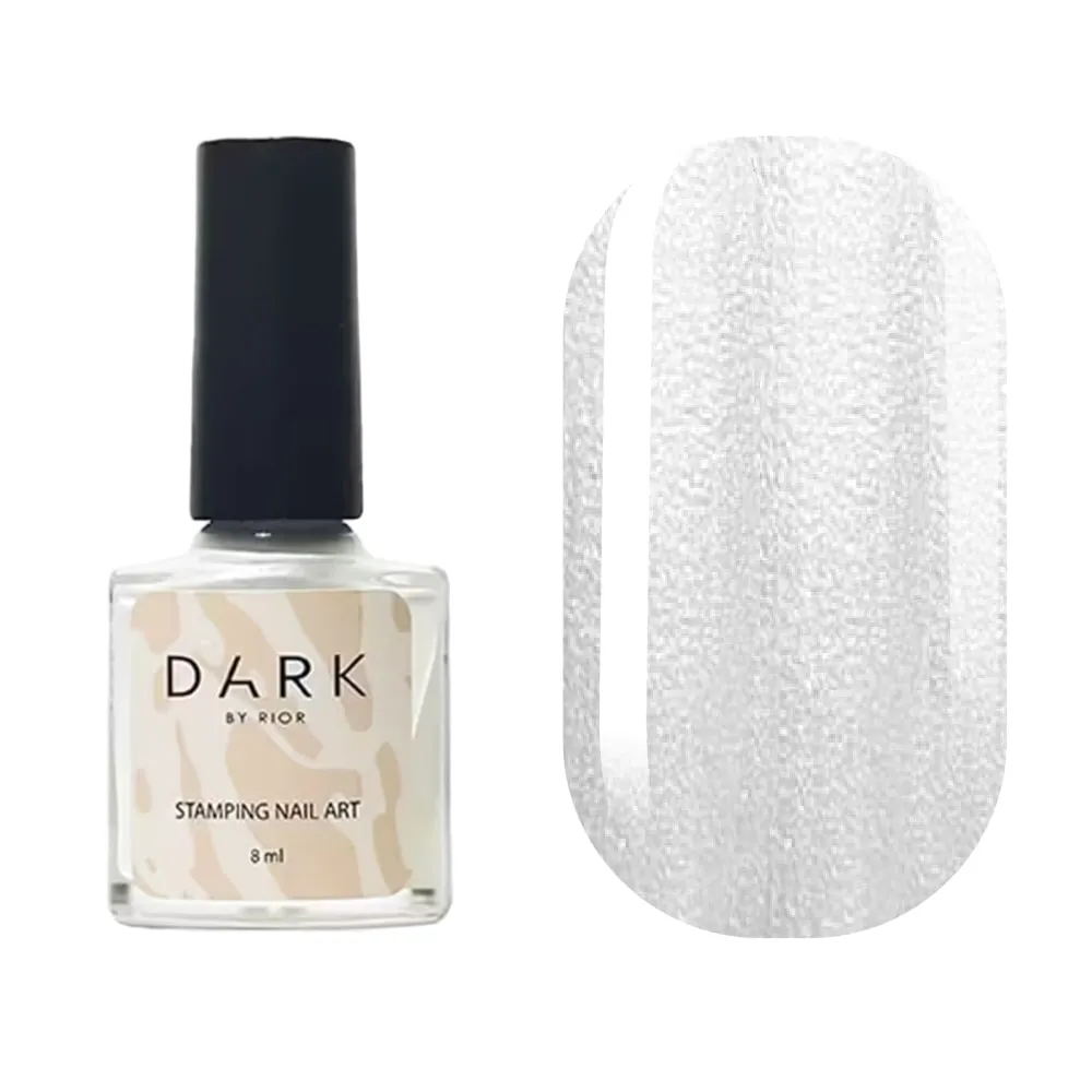 DARK Stamping polish №44, белый перламутровый, 8 мл