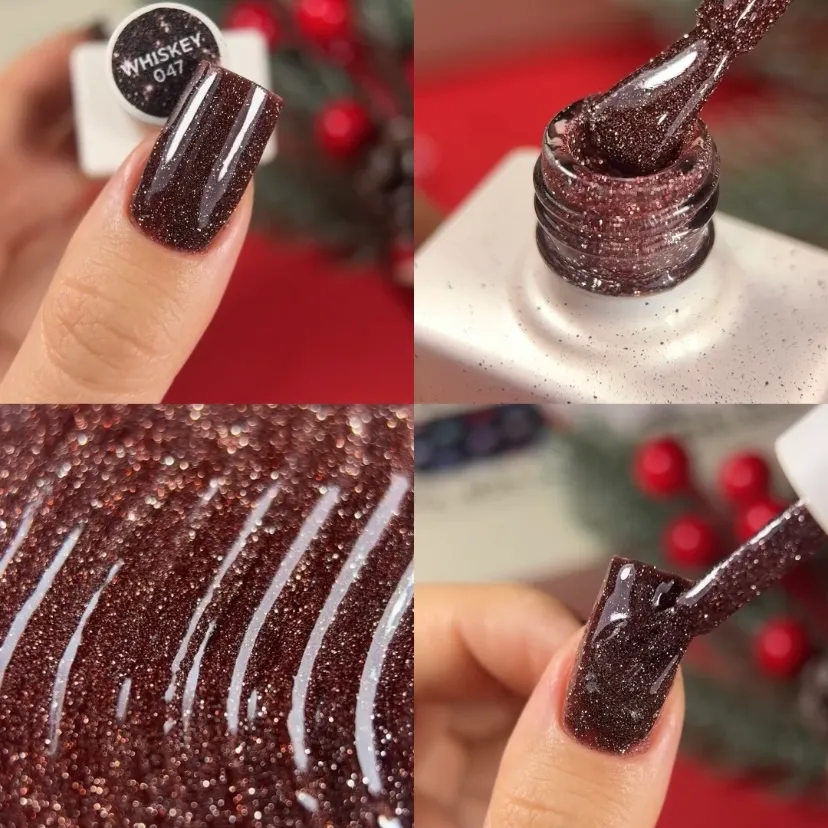Гель-лак NAILSOFTHENIGHT Whiskey—коричневий №047, 10 мл