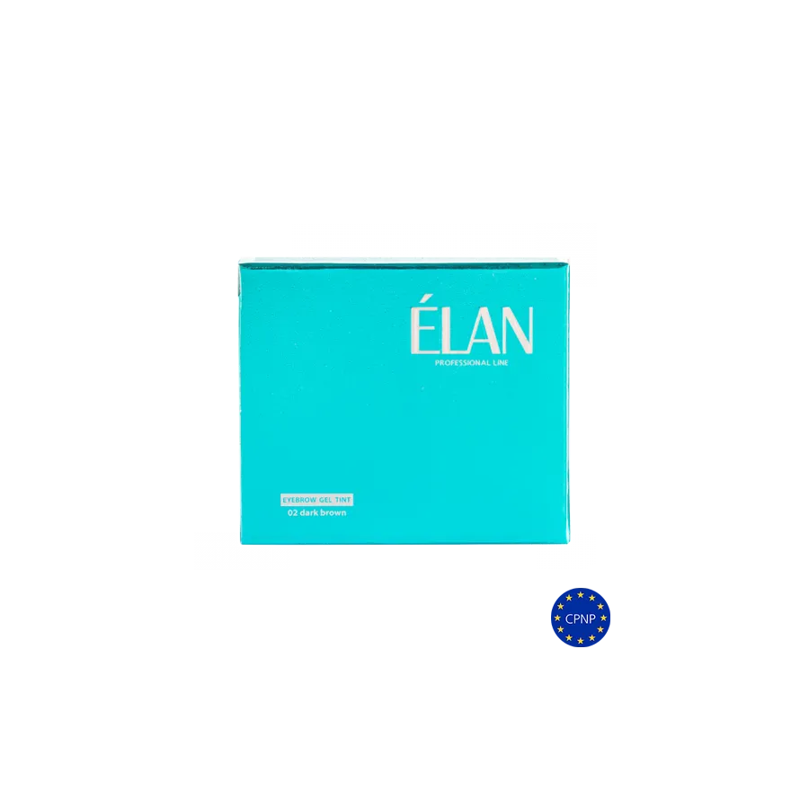 Гель-фарба для брів з окислювачем ELAN, тон 02, темно-коричневий, СЕТ