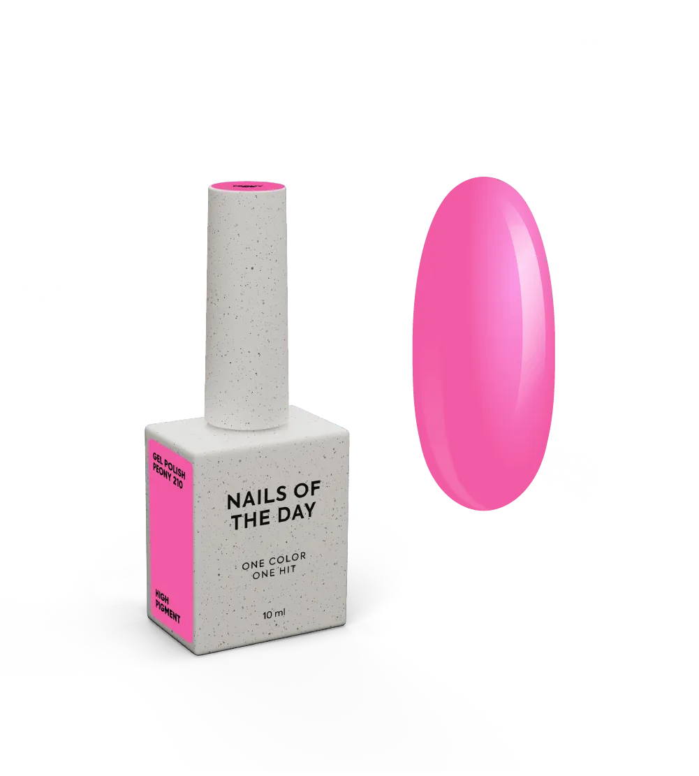 Гель-лак NAILSOFTHEDAY Let's special Peony-210, 10 мл теплий насичений рожевий