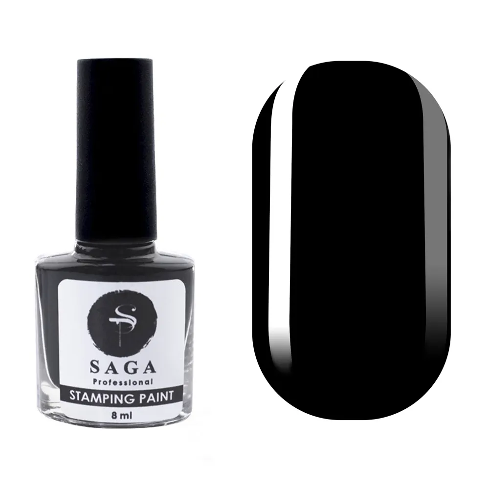 SAGA Professional лак-фарба для стемпінгу 1 чорна