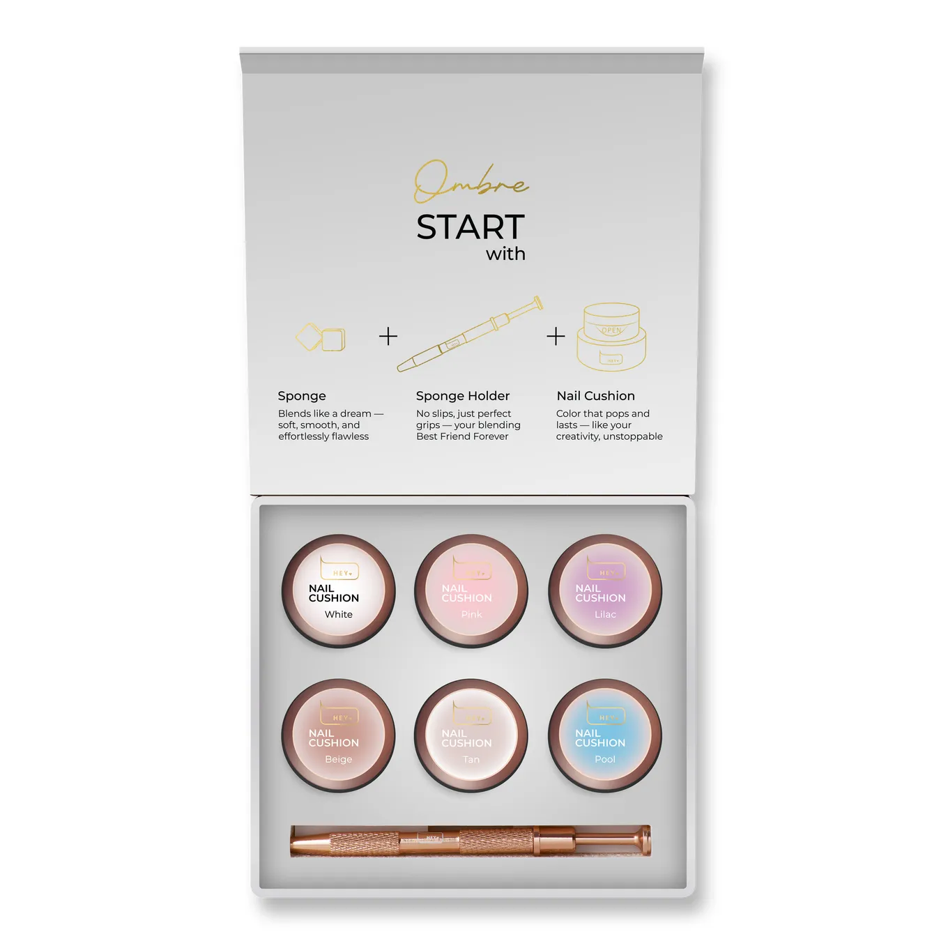 Набор для омбре HEYLOVE Nail cushion set "White"