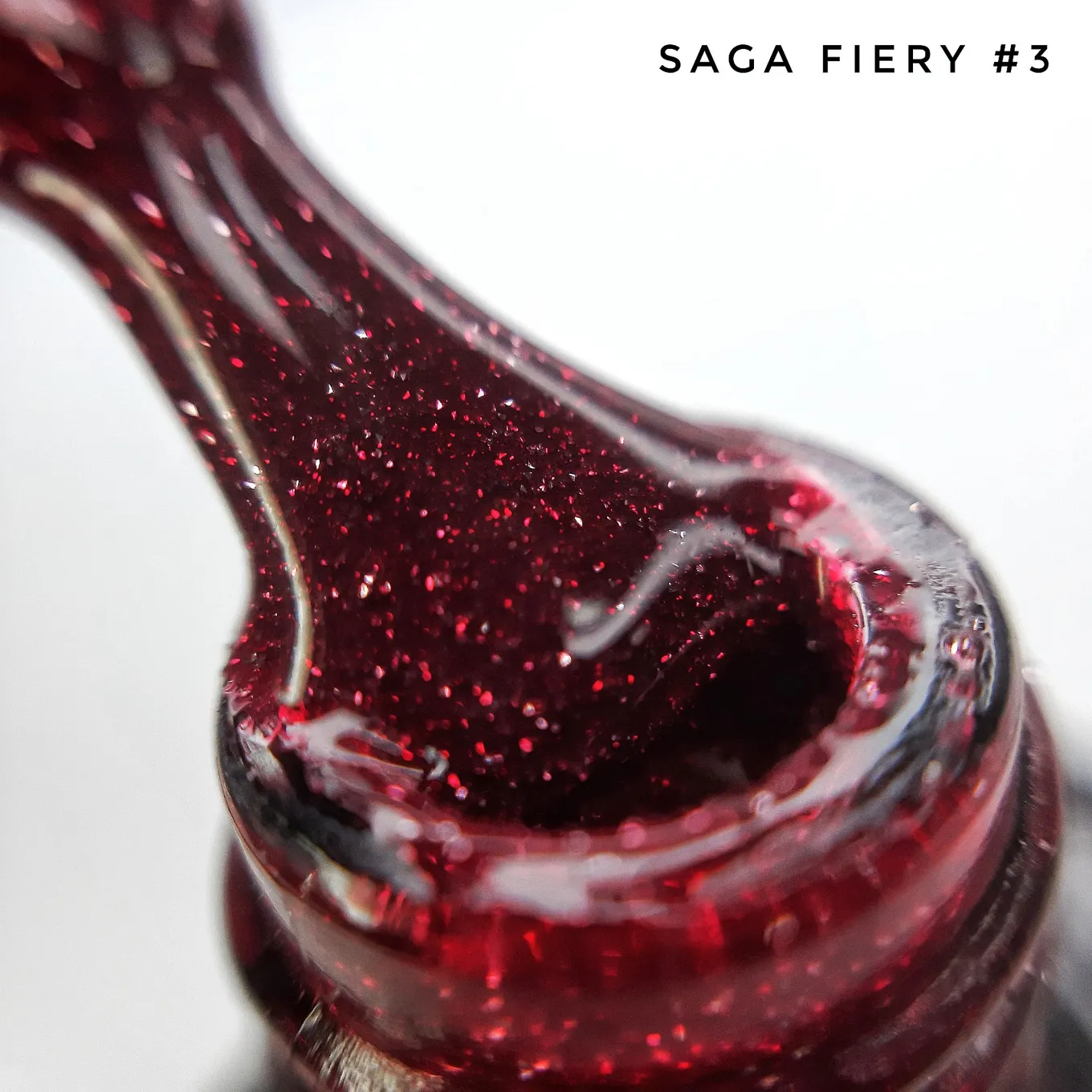Гель-лак Saga Professional Fiery gel № 3 красный светоотражающий, 10 мл