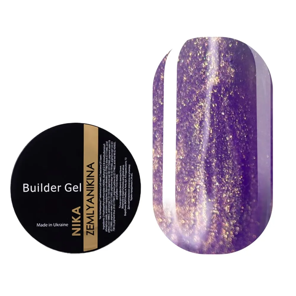 Гель для нарощування Nika Zemlyanikina Builder gel Mermaid №04, 15 мл