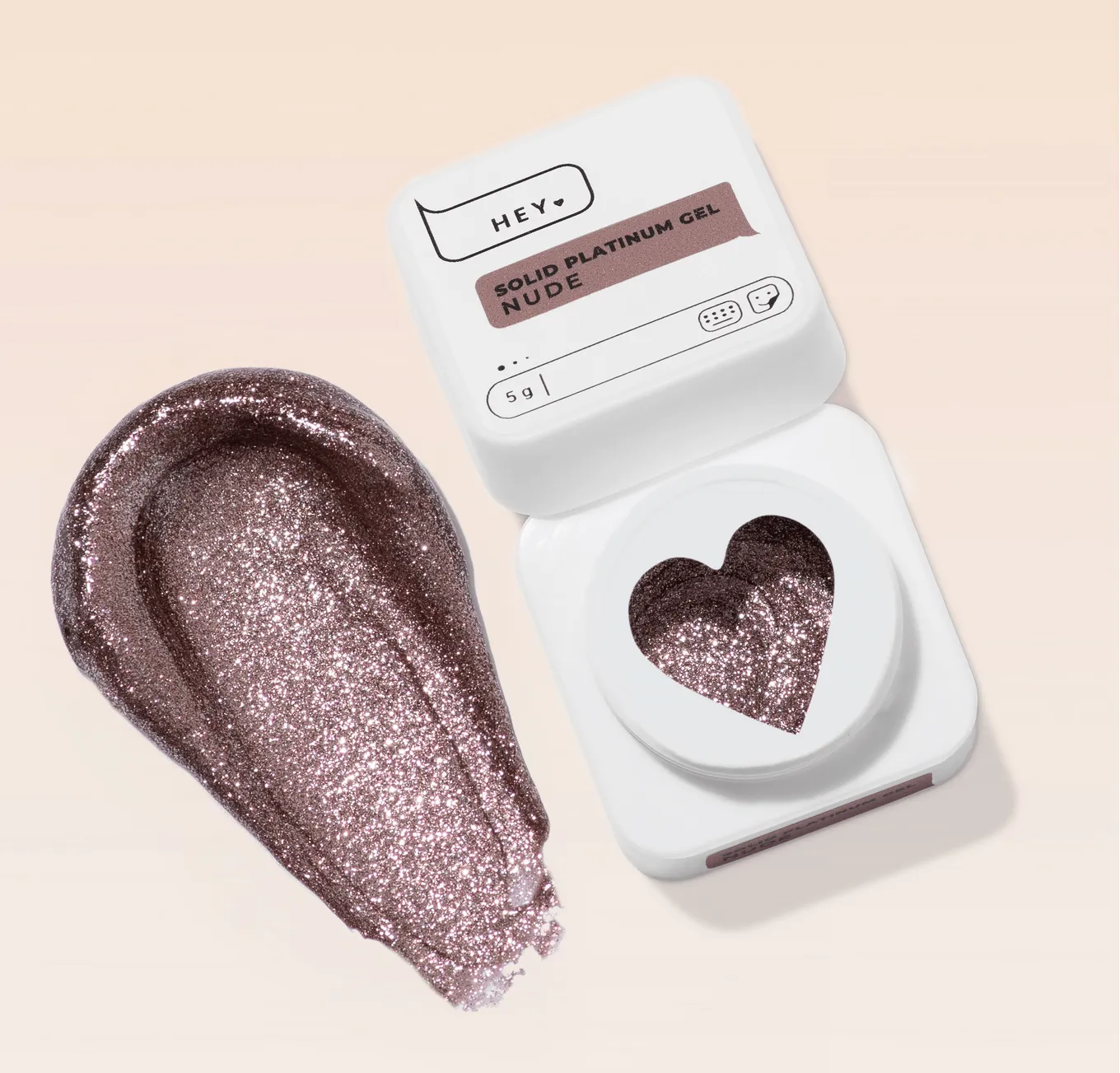 Гель-краска HEYLOVE Solid platinum gel Nude, 5 г
