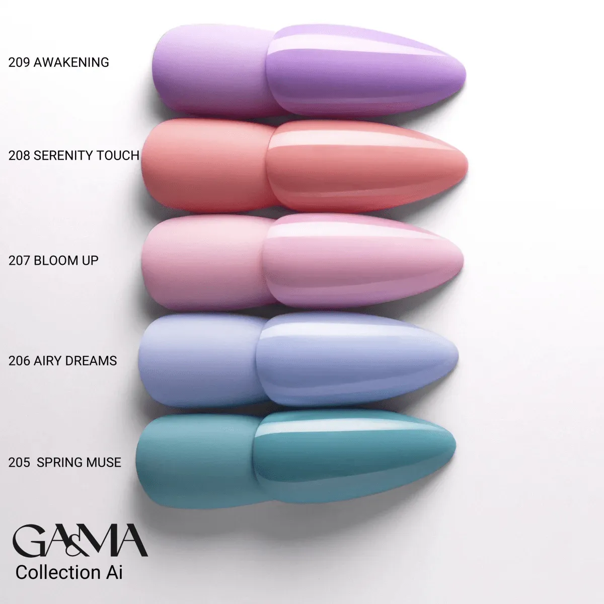 Гель-лак GÉMELY ex GA&MA AI collection 207 Bloom Up, 10 мл