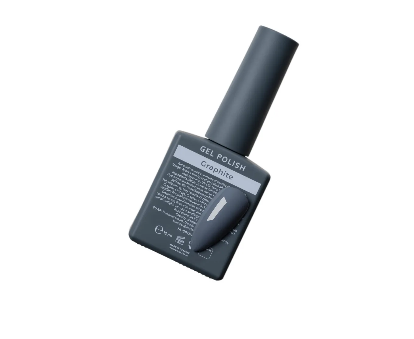Гель-лак HEYLOVE gel polish, Graphite, 15 мл