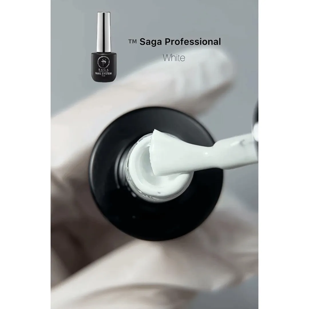 Гель-лак Saga Professional Super White, 9 мл