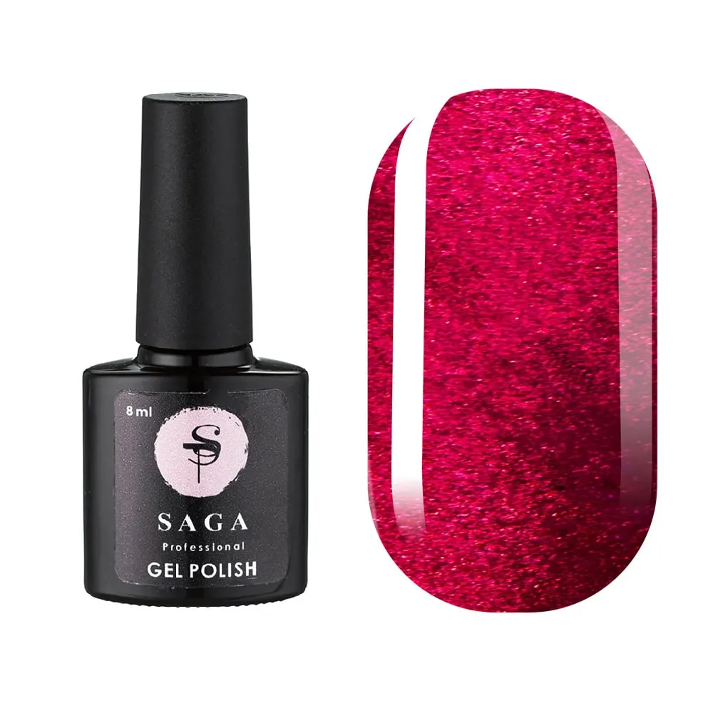 Гель-лак Saga Professional Cat Shine № 13 (cherry), 9 мл