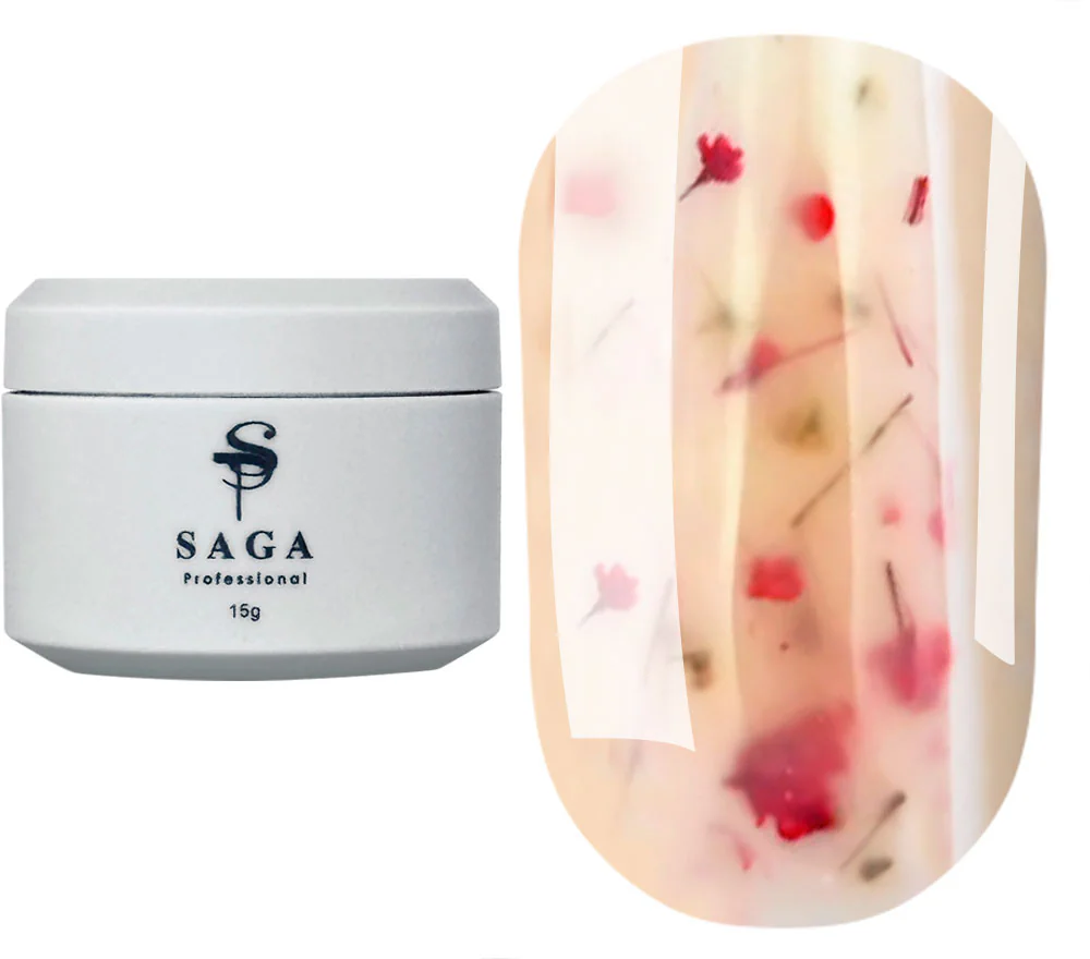 Гель для нарощування Saga Professional LIQUID FLORAL GEL №05, 15 мл