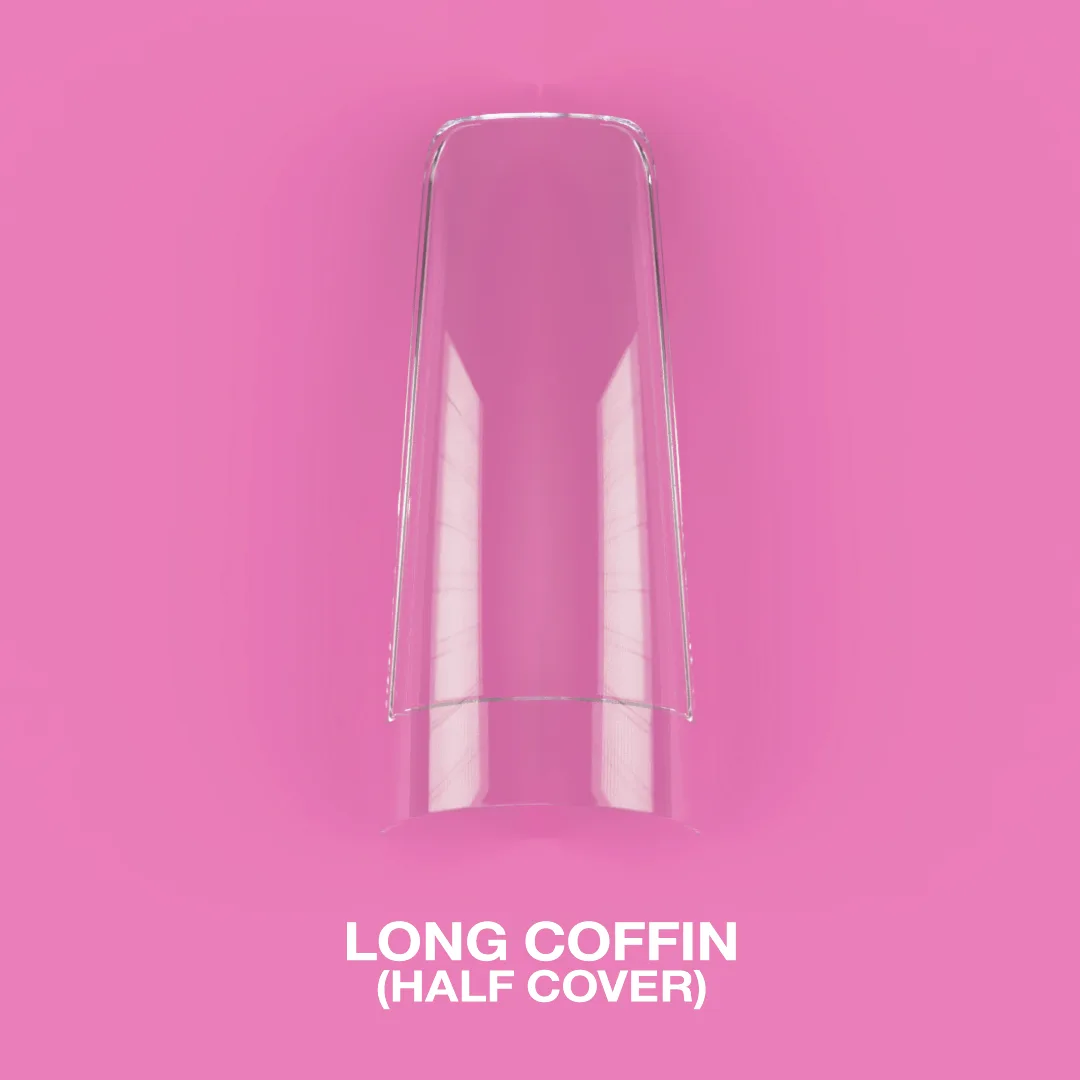 Гелевые типсы LUNA Coffin Long (Half Cover), 500 шт.
