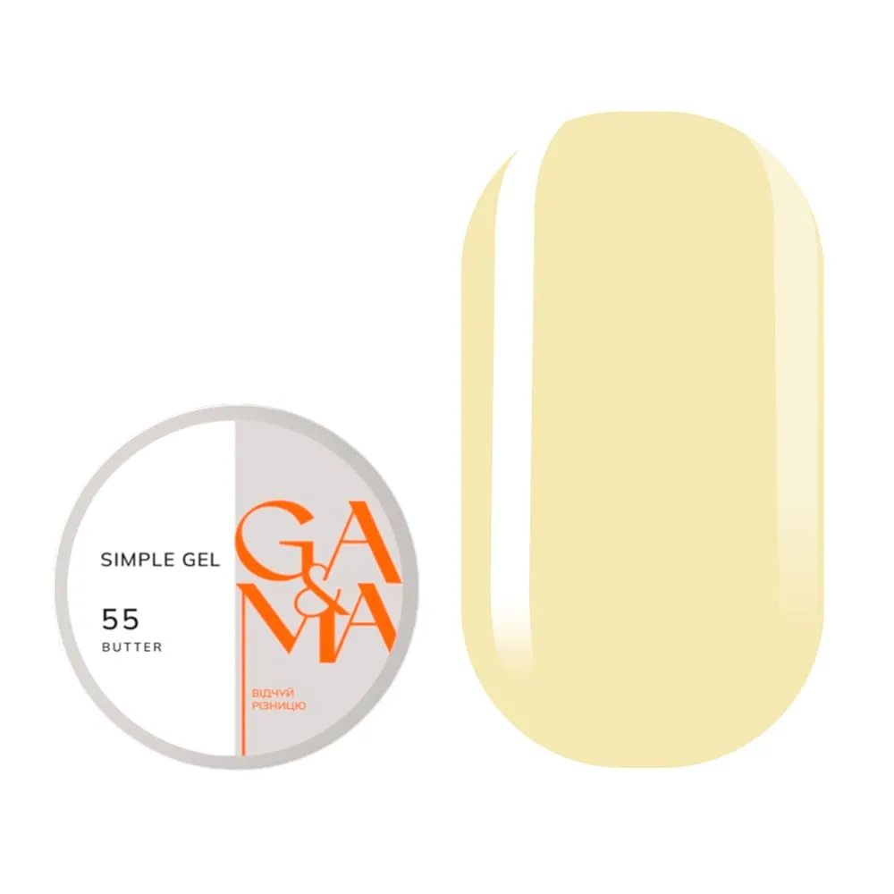 Гель GÉMELY ex GA&MA Simple gel №55 Butter, 30 мл