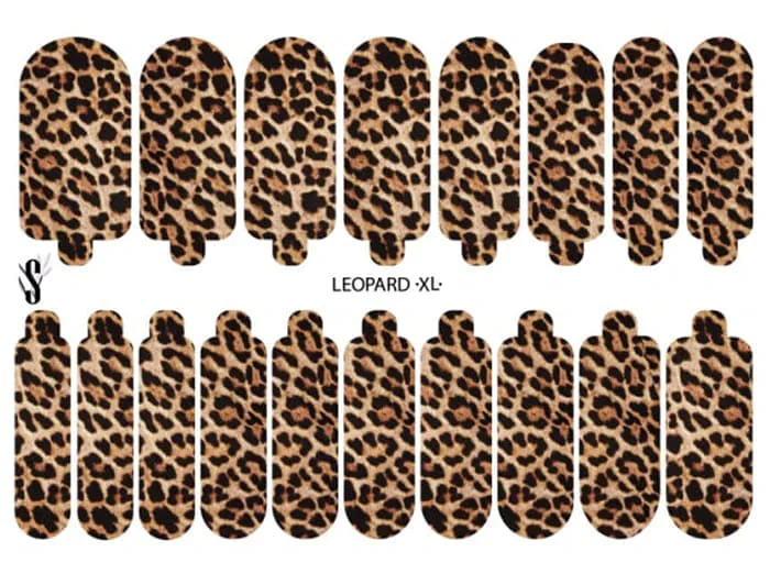 Стикеры Stickersspace на липкой основе Leopard XL
