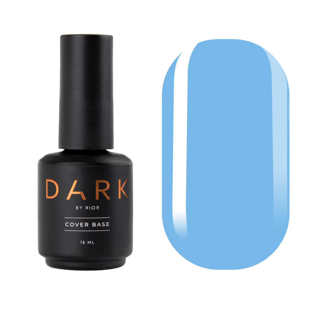 Цветное базовое покрытие DARK Blue (голубой), 15 мл, с кистью