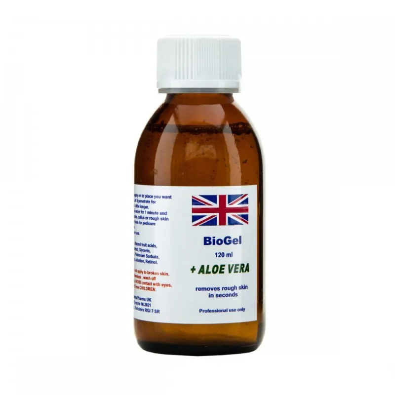 BioGel ремувер кислотний для педикюру aloe vera, 120 мл
