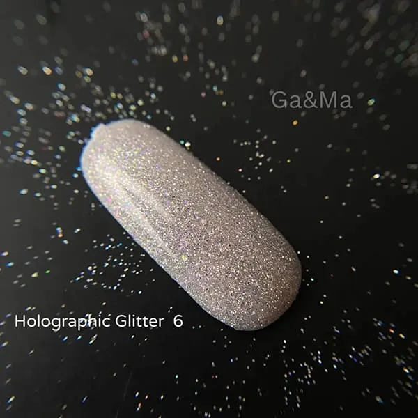 Гель-лак GÉMELY ex GA&MA Holographic Glitter №6, 10 мл