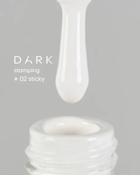 DARK Stamping polish білий STICKY №02, 10 мл