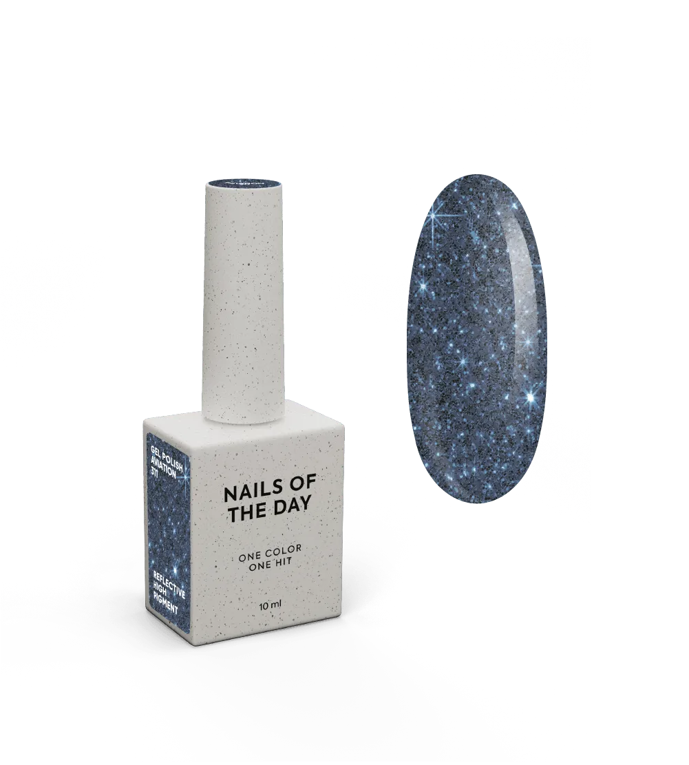 Гель-лак NAILSOFTHENIGHT Aviation—синьо-сірий №311, 10 мл
