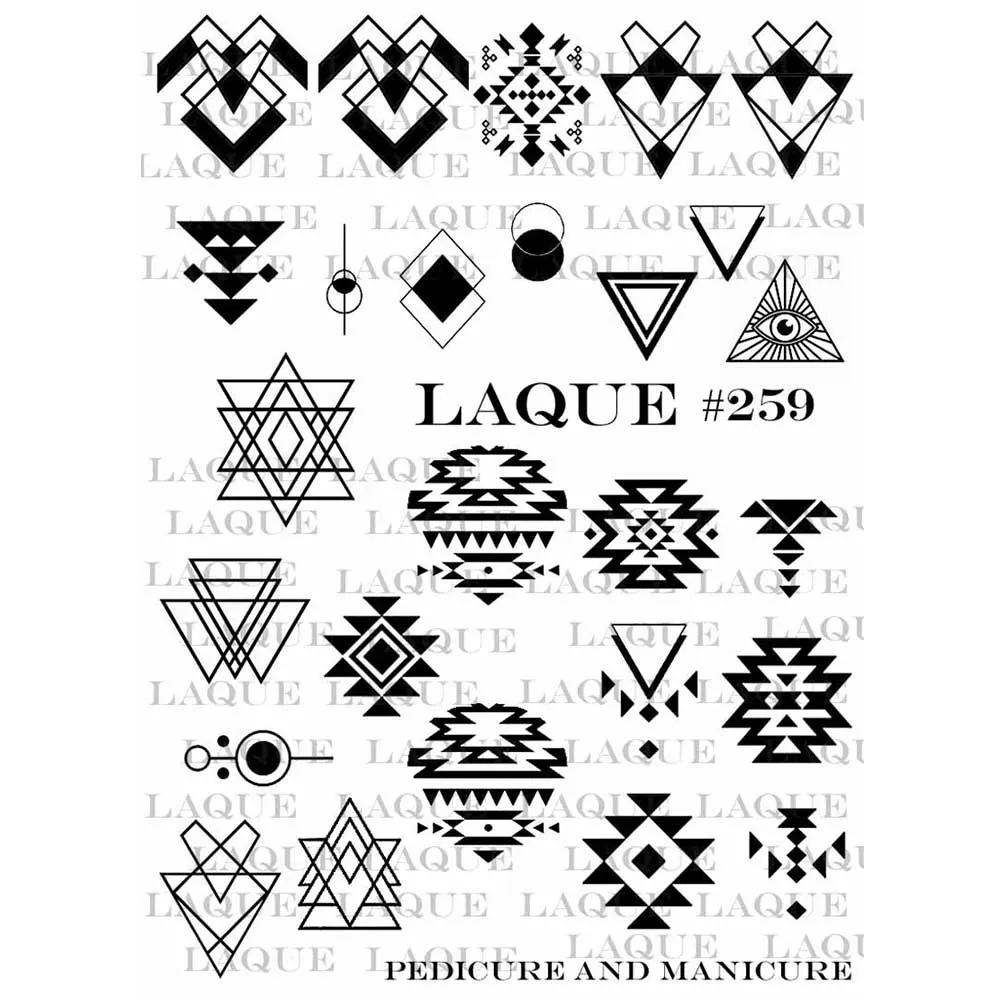LAQUE слайдер дизайн для ногтей №259 (геометрия)