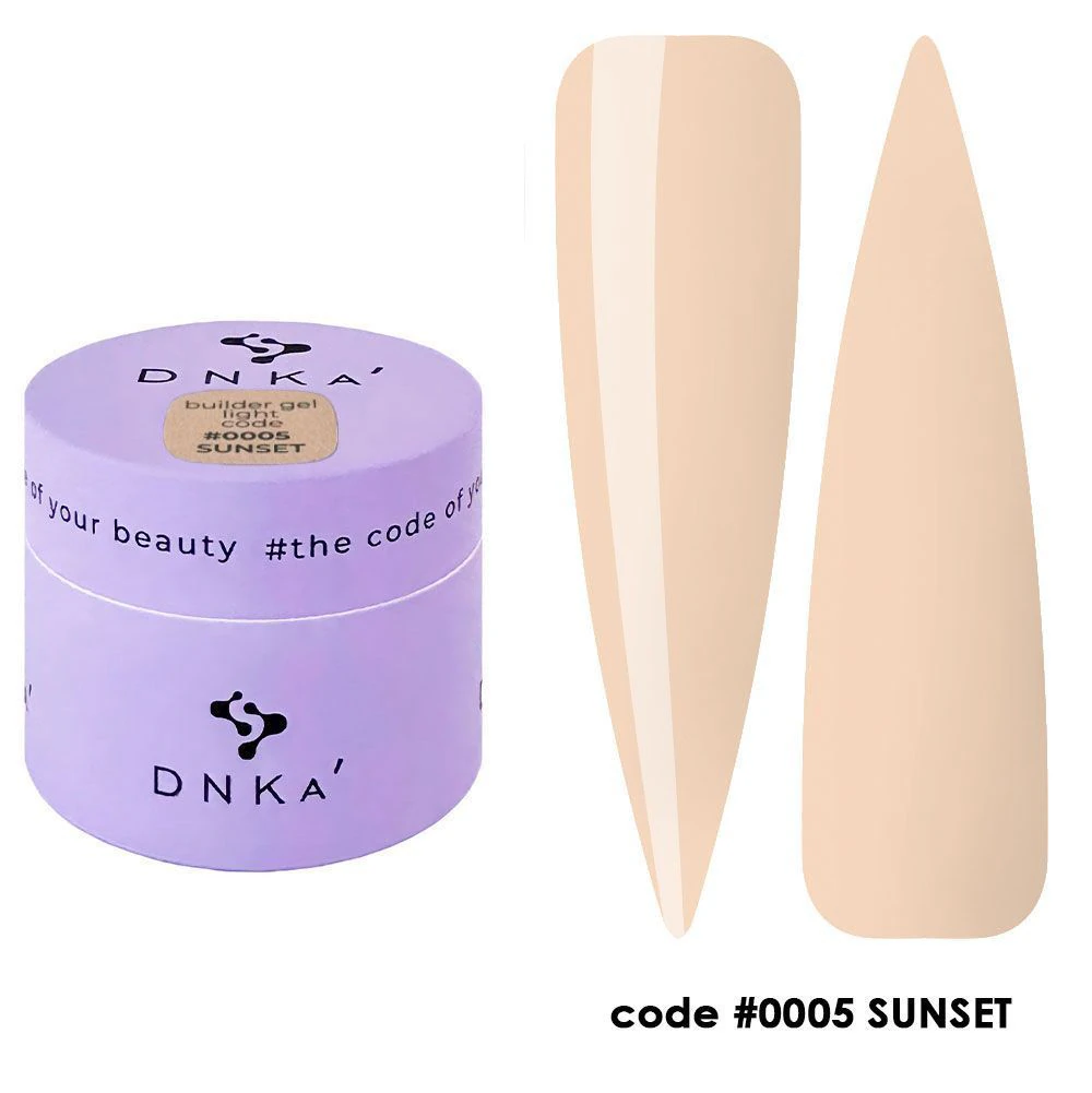 Гель DNKa Builder gel Light №005 Sunset, 15 мл
