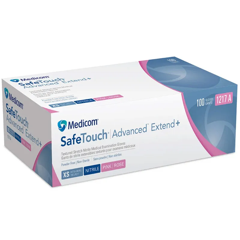 Перчатки нитриловые Medicom Pink XS (розовые) плотность 3,8 г