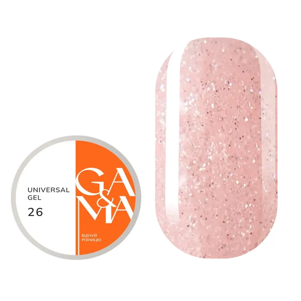 Жидкий гель GÉMELY ex GA&MA Universal gel №26, 15 мл