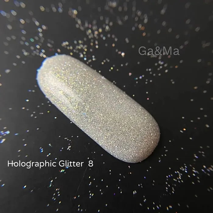 Гель-лак GÉMELY ex GA&MA Holographic Glitter №8, 10 мл