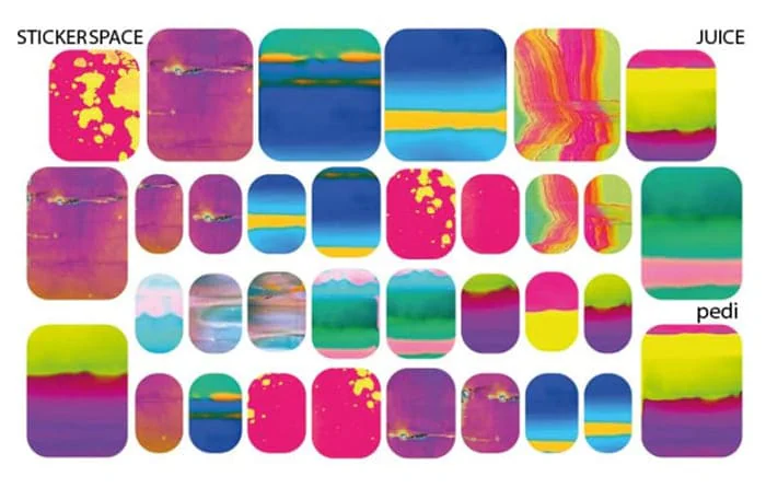 Стікери Stickersspace на липкій основі для педикюру Juice pedi