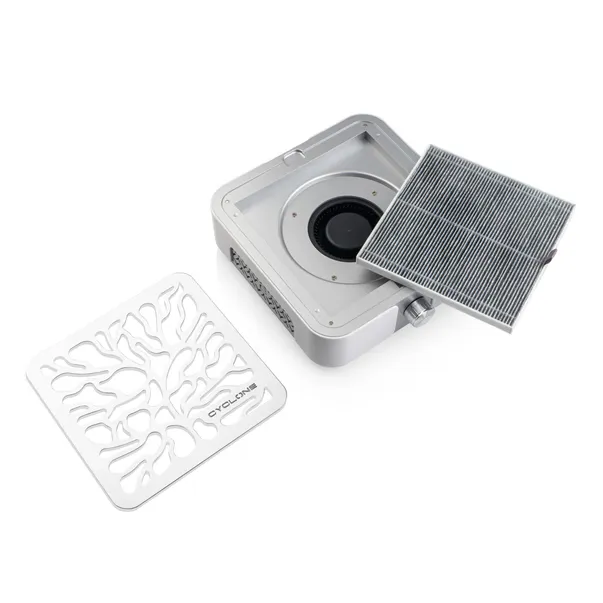 Вытяжка для маникюра и педикюра BUCOS CYCLONE X3 Silver на 72W
