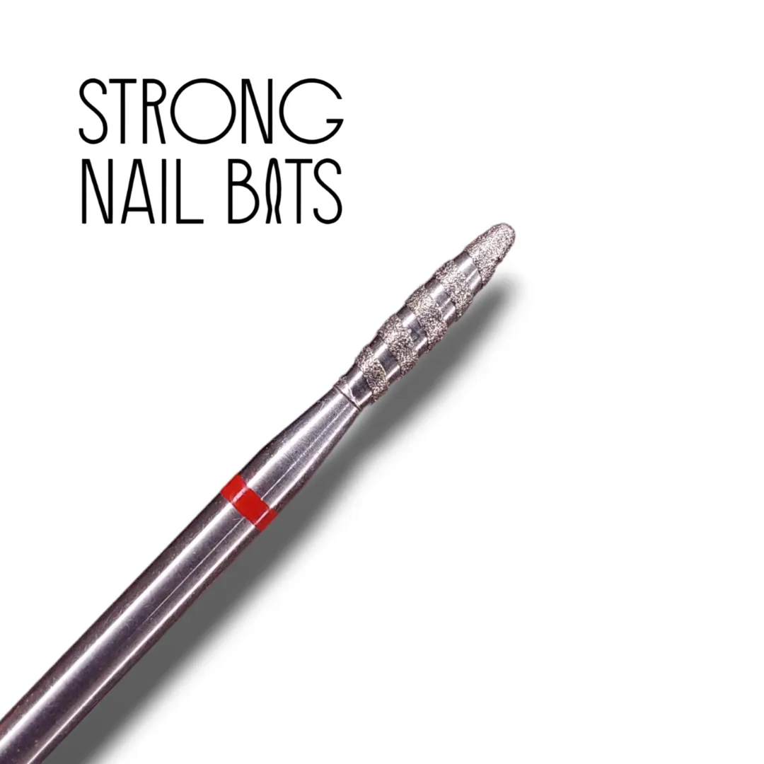 Фреза алмазная STRONG NAIL BITS пламя "Торнадо" красная 0,23 мм