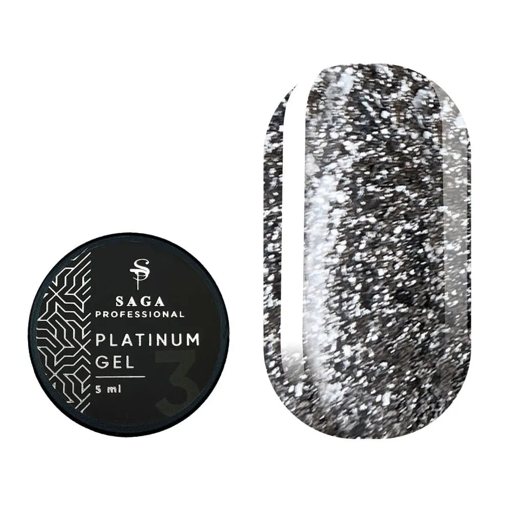 Гель для дизайну Saga Professional Platinum Paint 03, 5 мл