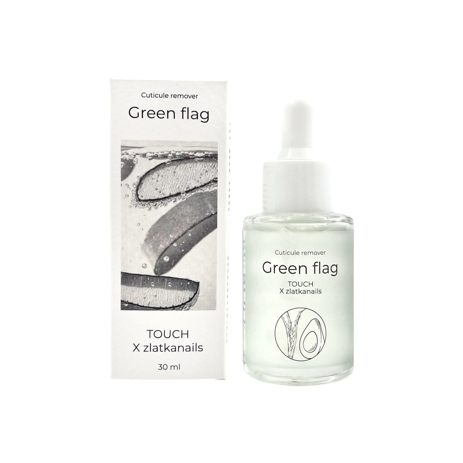 Ремувер для кутикули Touch Green Flag, 30 мл