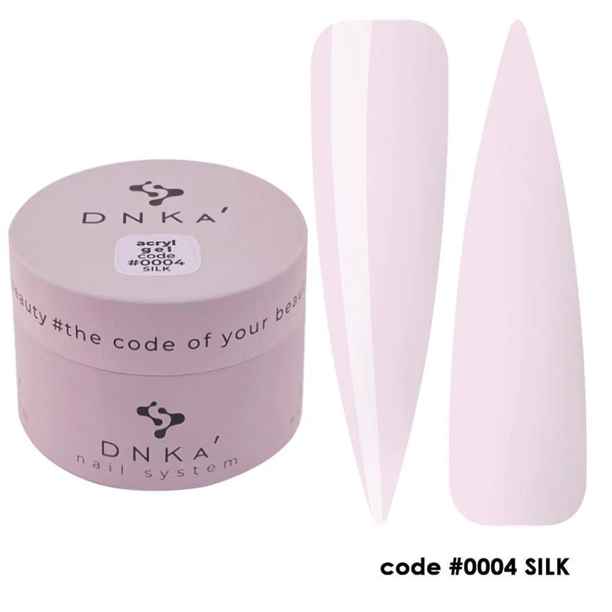 Акрил-гель DNKa №4 Silk ніжно-рожевий, банка, 30 мл