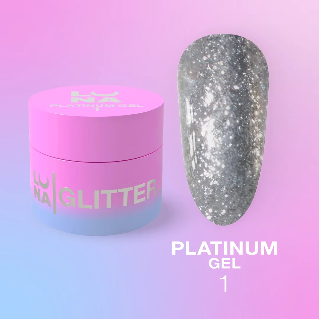Блестки для ногтей LUNA Platinum Gel №1, 5 мл