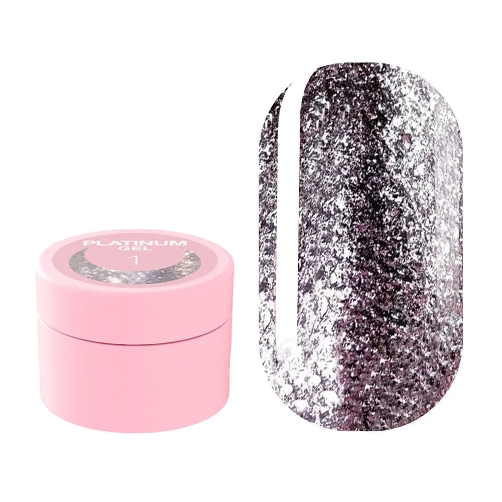 Блестки для ногтей LUNA Platinum Gel №1, 5 мл
