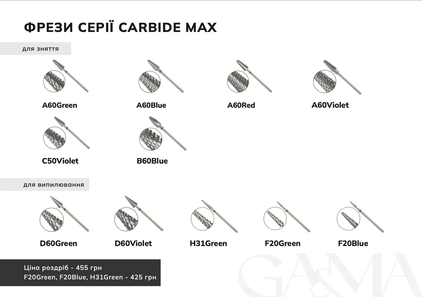 Фреза твердосплавная GÉMELY ex GA&MA Cutter CARBIDE MAX (C50Violet)