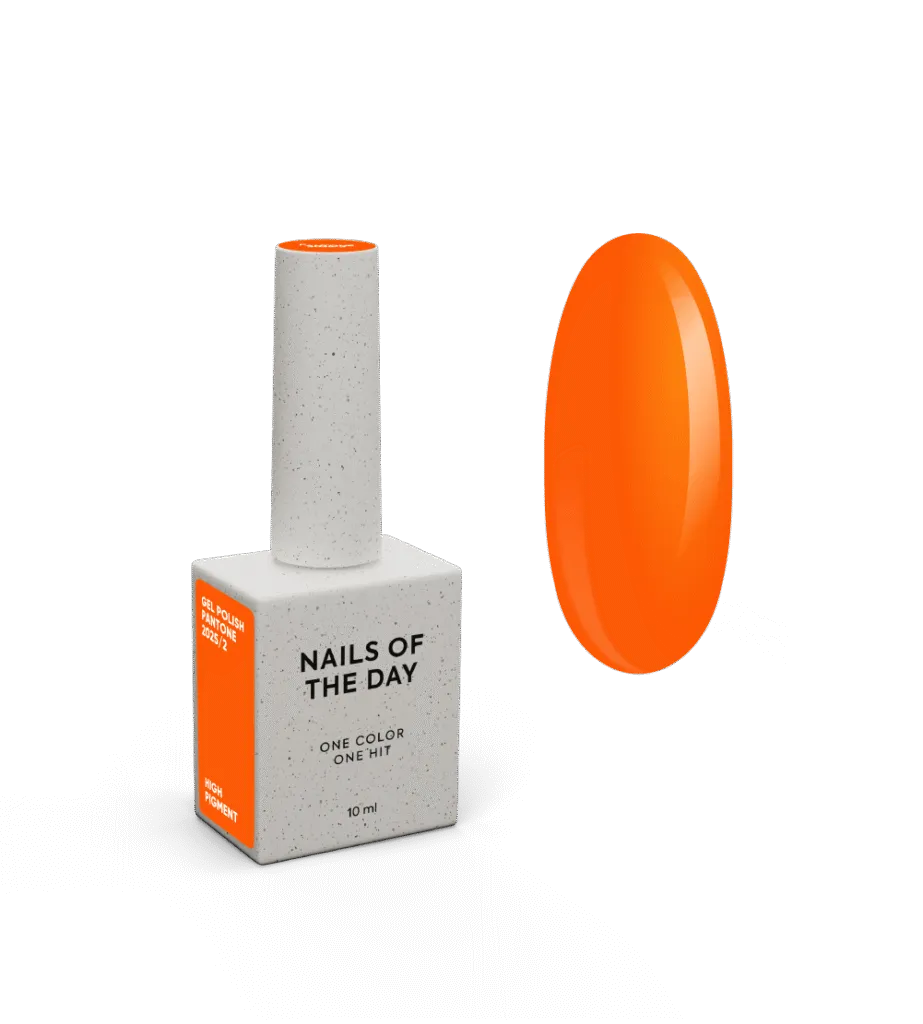 гель лак NAILSOFTHEDAY let’s special Pantone2025/02, 10 мл - яскравий неоновий помаранчевий
