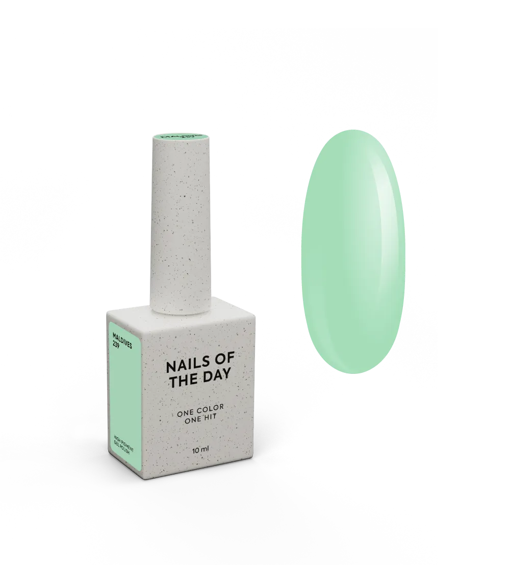 Гель-лак NAILSOFTHEDAY Let's special Maldives-239, 10 мл теплий м'ятно-зелений