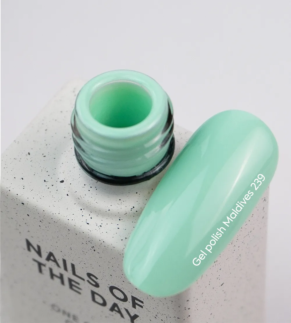 Гель-лак NAILSOFTHEDAY Let's special Maldives-239, 10 мл теплий м'ятно-зелений