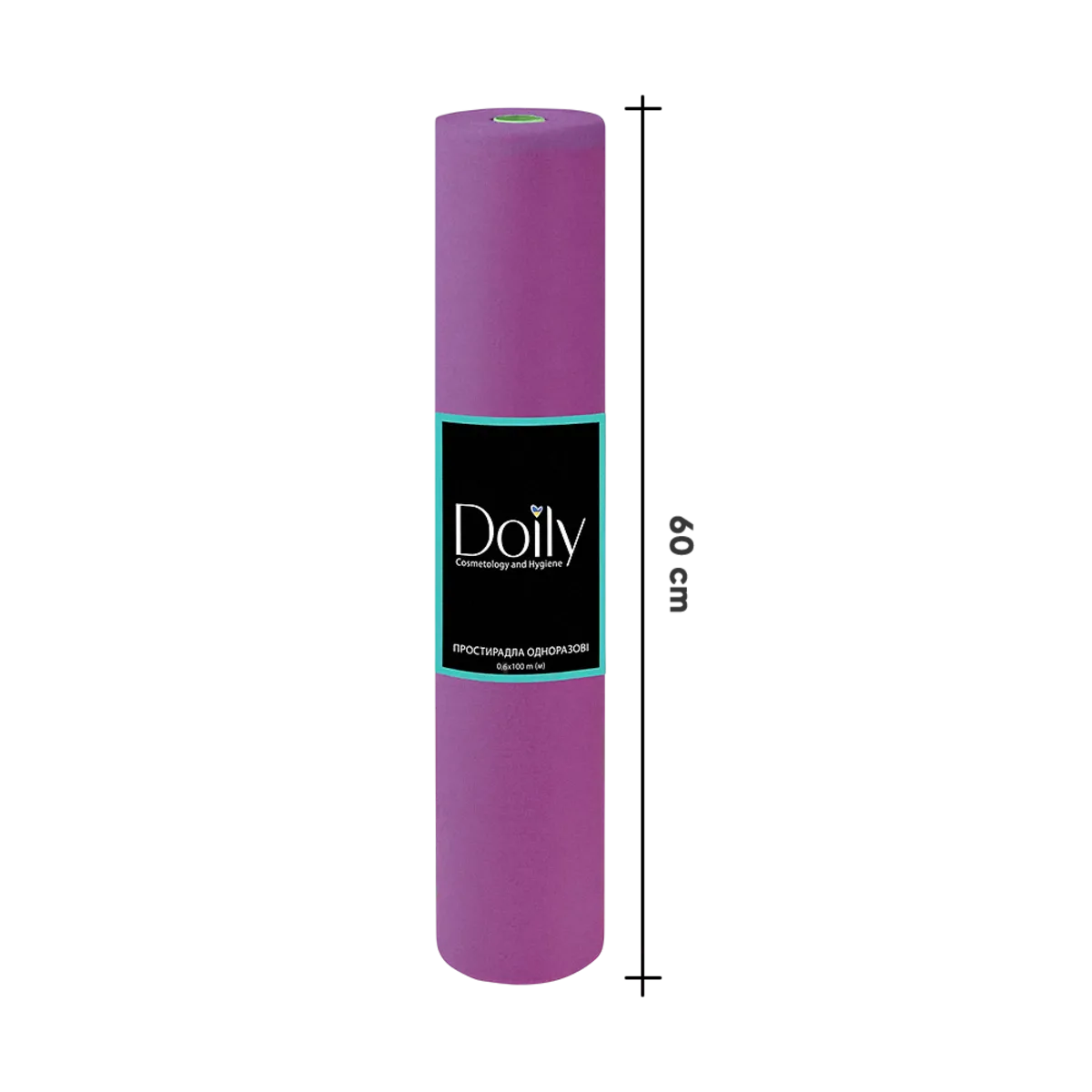 Простирадло одноразове Doily фіолетове 20 г/м2,шир. 0,6\100 м
