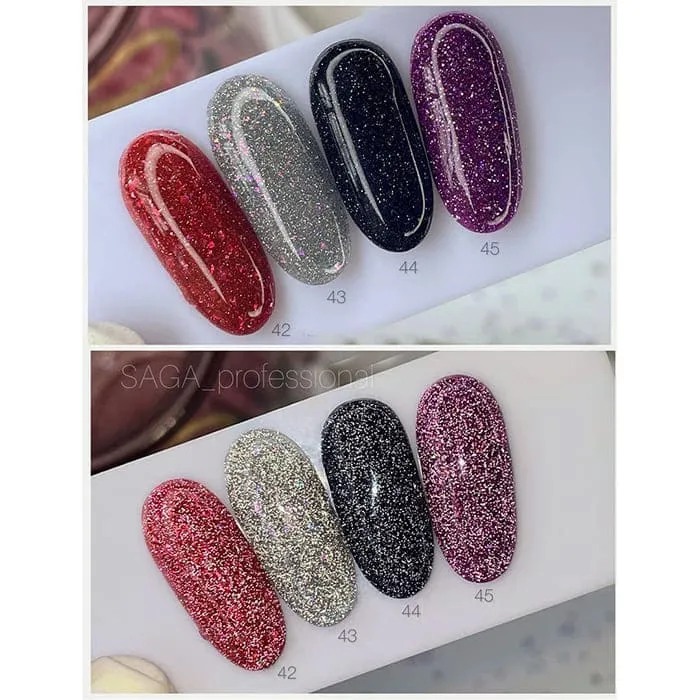 Гель-лак Saga Professional Fiery gel № 44 світловідбиваючий, 8 мл